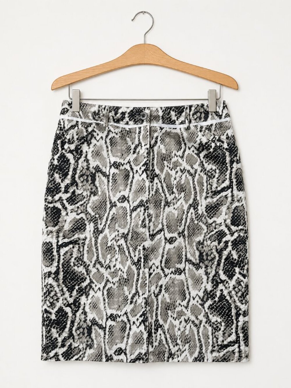 Snake Python Cotton Midi Pencil Skirt Y2K Size 6 Animal Print